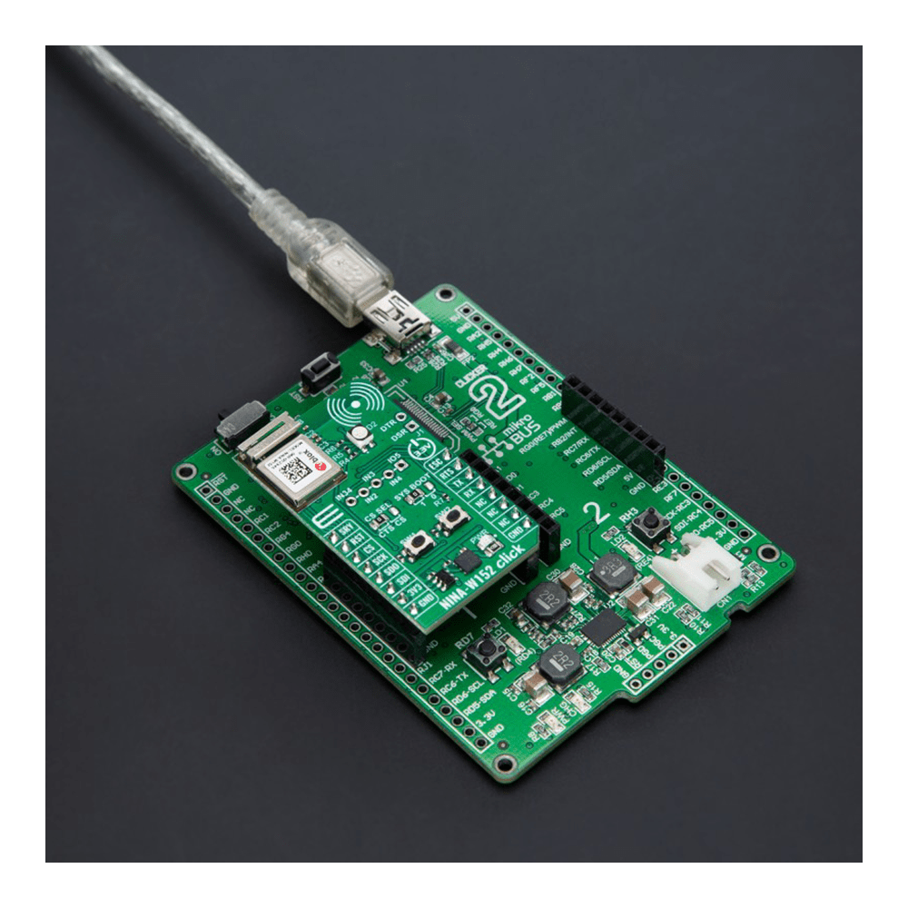 Mikroelektronika d.o.o. MIKROE-6154 NINA-W152 Click Board™ - Dual-Mode Wi-Fi & Bluetooth Module for Secure Wireless Projects - The Debug Store UK