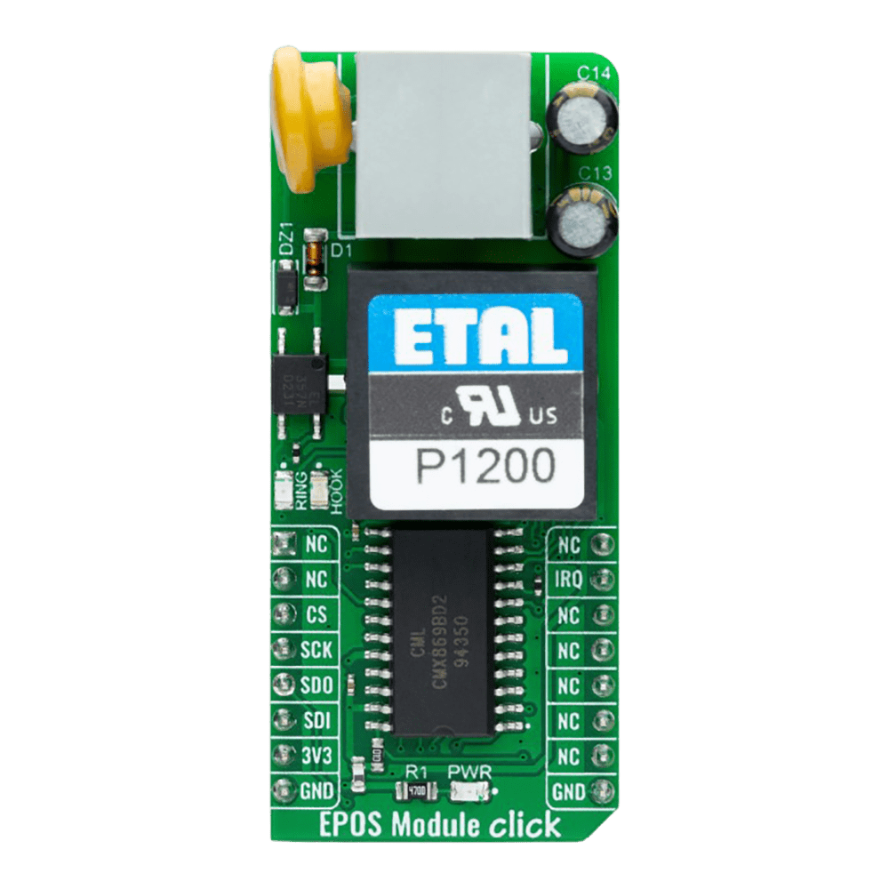 Mikroelektronika d.o.o. MIKROE-6170 EPOS Module Click Board™ - Low-Power Modem for EPOS Terminals and Telephone Systems - The Debug Store UK