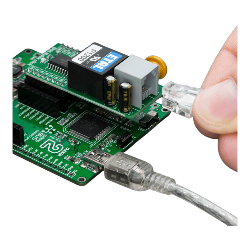 Mikroelektronika d.o.o. MIKROE-6170 EPOS Module Click Board™ - Low-Power Modem for EPOS Terminals and Telephone Systems - The Debug Store UK