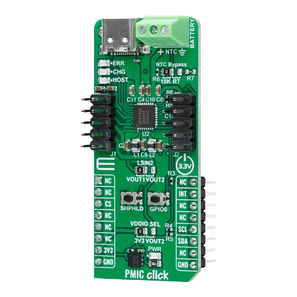 Mikroelektronika d.o.o. MIKROE-6201 PMIC Click Board - Power Management IC Development Board - The Debug Store UK