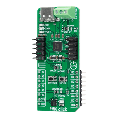 Mikroelektronika d.o.o. MIKROE-6201 PMIC Click Board - Power Management IC Development Board - The Debug Store UK