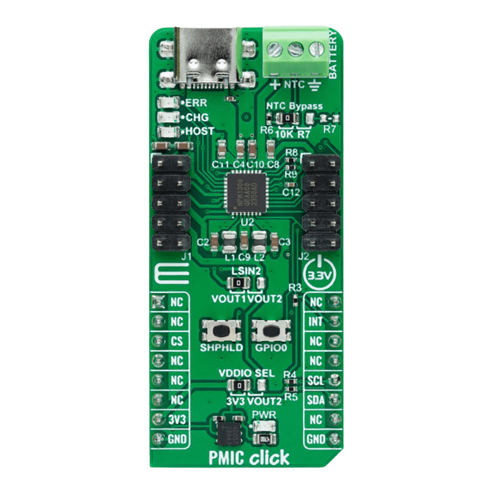 Mikroelektronika d.o.o. MIKROE-6201 PMIC Click Board - Power Management IC Development Board - The Debug Store UK