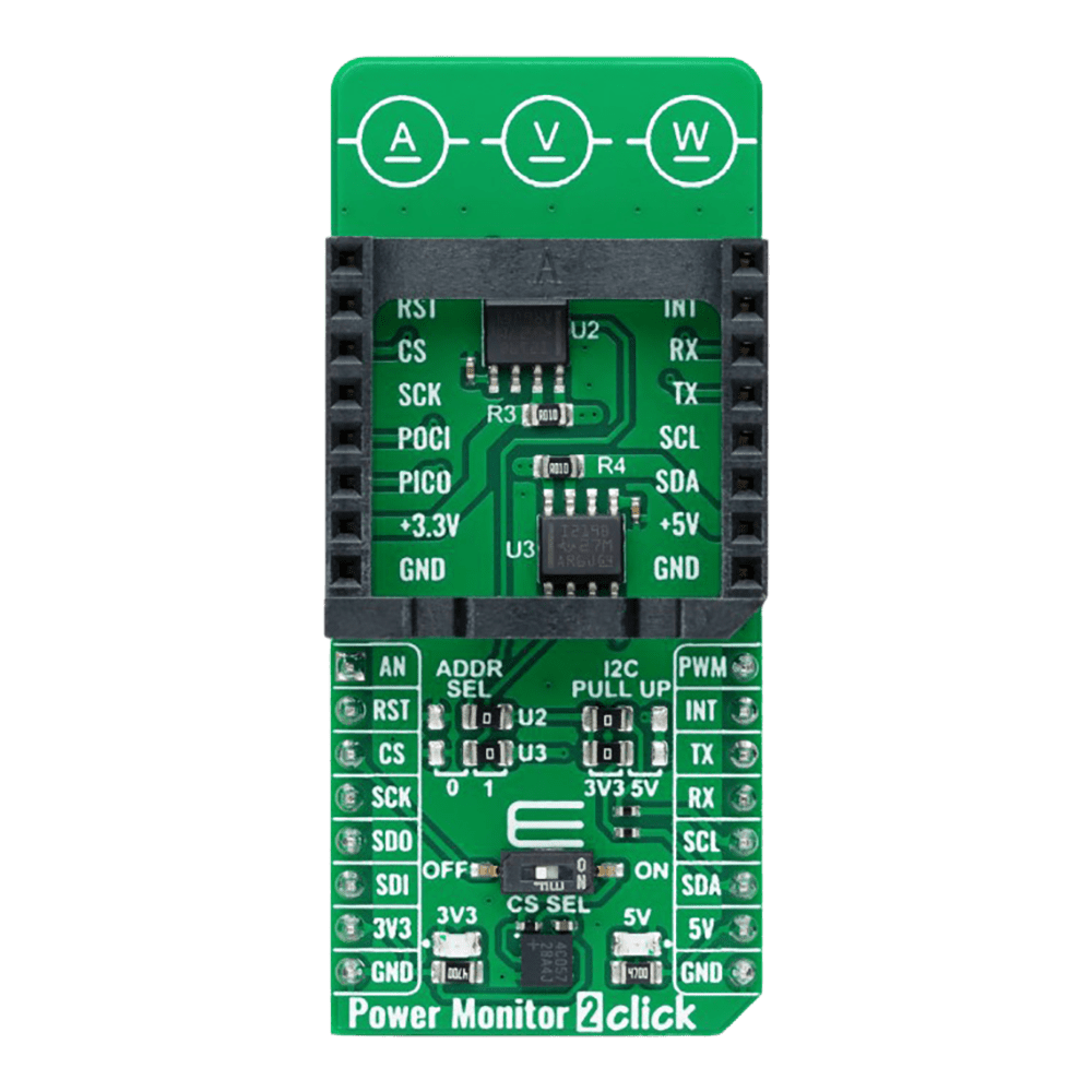 Mikroelektronika d.o.o. MIKROE-6202 Power Monitor 2 Click Board™ - Dual-Rail Power Monitoring for Embedded Systems - The Debug Store UK