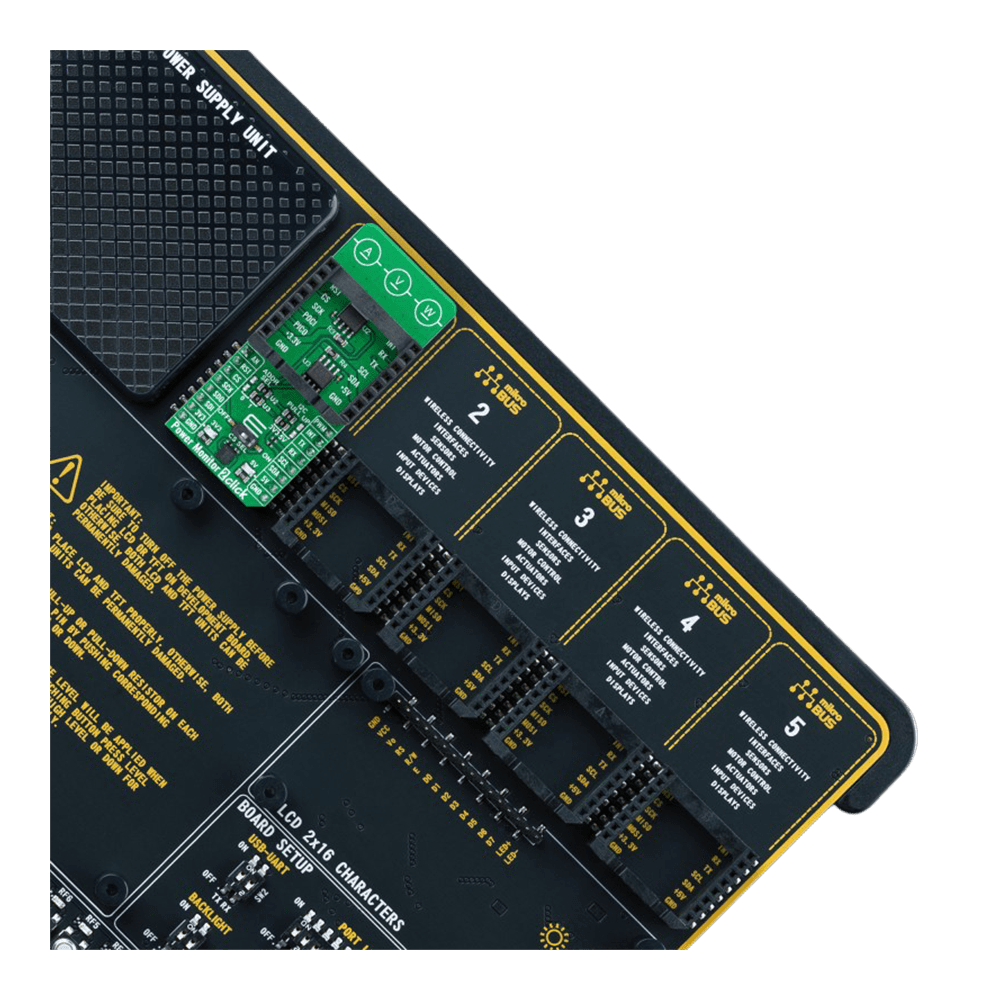 Mikroelektronika d.o.o. MIKROE-6202 Power Monitor 2 Click Board™ - Dual-Rail Power Monitoring for Embedded Systems - The Debug Store UK