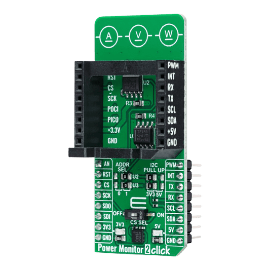 Mikroelektronika d.o.o. MIKROE-6202 Power Monitor 2 Click Board™ - Dual-Rail Power Monitoring for Embedded Systems - The Debug Store UK