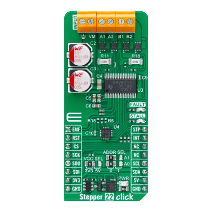 Mikroelektronika d.o.o. MIKROE-6206 Stepper 22 Click Board™ - Precision Motor Control for Automation and Robotics - The Debug Store UK