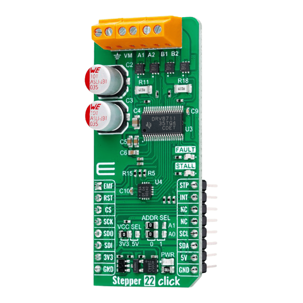 Mikroelektronika d.o.o. MIKROE-6206 Stepper 22 Click Board™ - Precision Motor Control for Automation and Robotics - The Debug Store UK