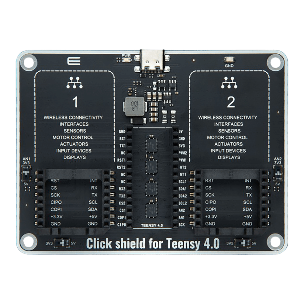 Mikroelektronika d.o.o. MIKROE-6234 Click Shield for Teensy 4.0 - The Debug Store UK