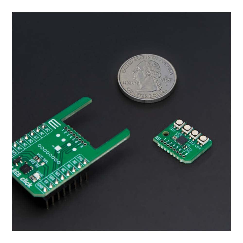 Mikroelektronika d.o.o. MIKROE-6240 1x4 RGB Click Board - The Debug Store UK