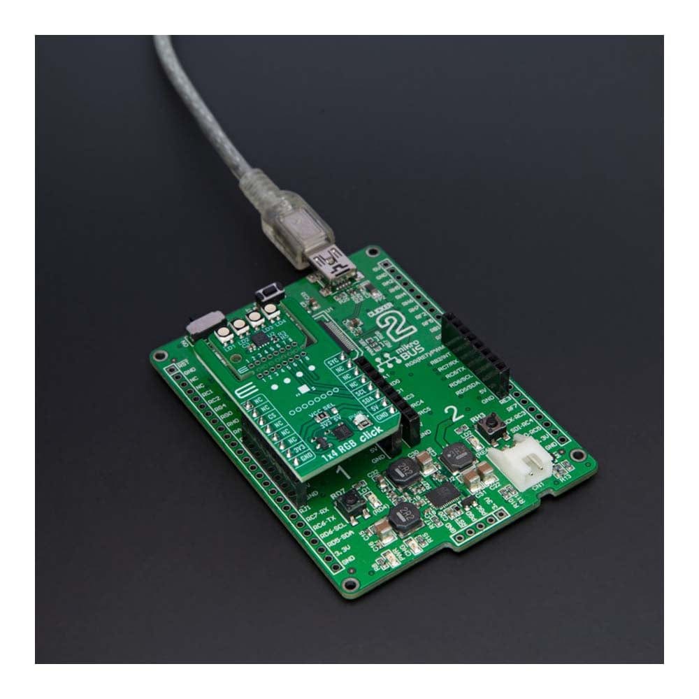 Mikroelektronika d.o.o. MIKROE-6240 1x4 RGB Click Board - The Debug Store UK