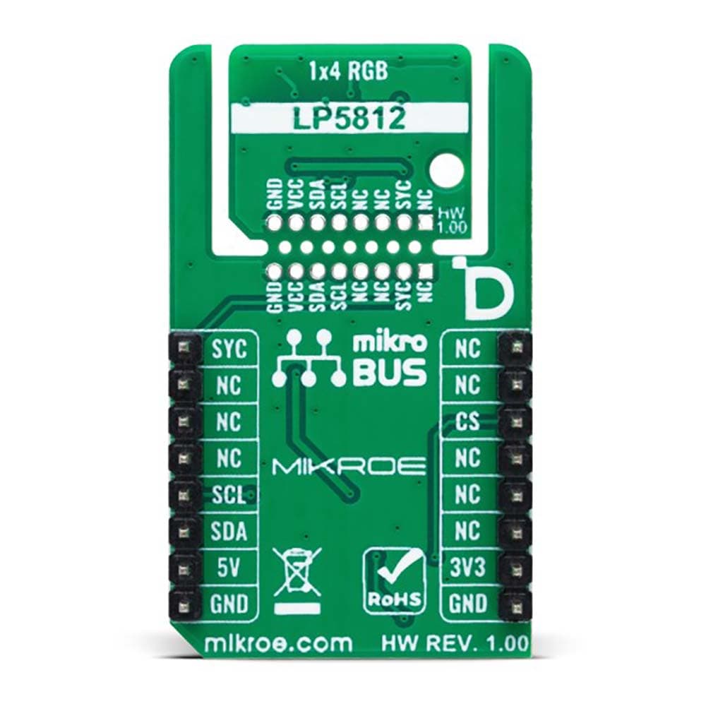 Mikroelektronika d.o.o. MIKROE-6240 1x4 RGB Click Board - The Debug Store UK