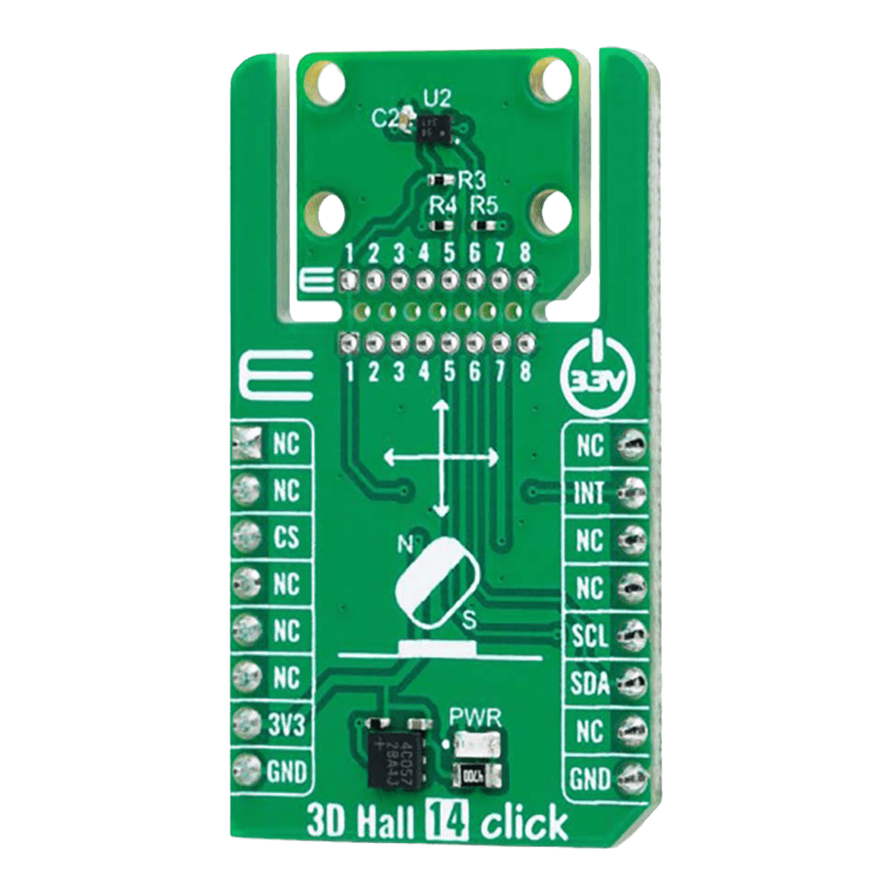 Mikroelektronika d.o.o. MIKROE-6242 3D Hall 14 Click Board - The Debug Store UK