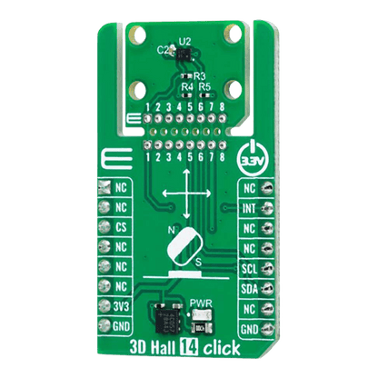 Mikroelektronika d.o.o. MIKROE-6242 3D Hall 14 Click Board - The Debug Store UK