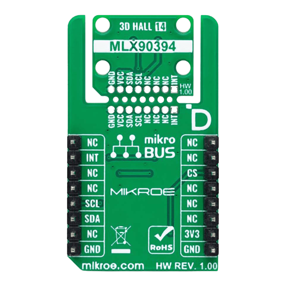 Mikroelektronika d.o.o. MIKROE-6242 3D Hall 14 Click Board - The Debug Store UK