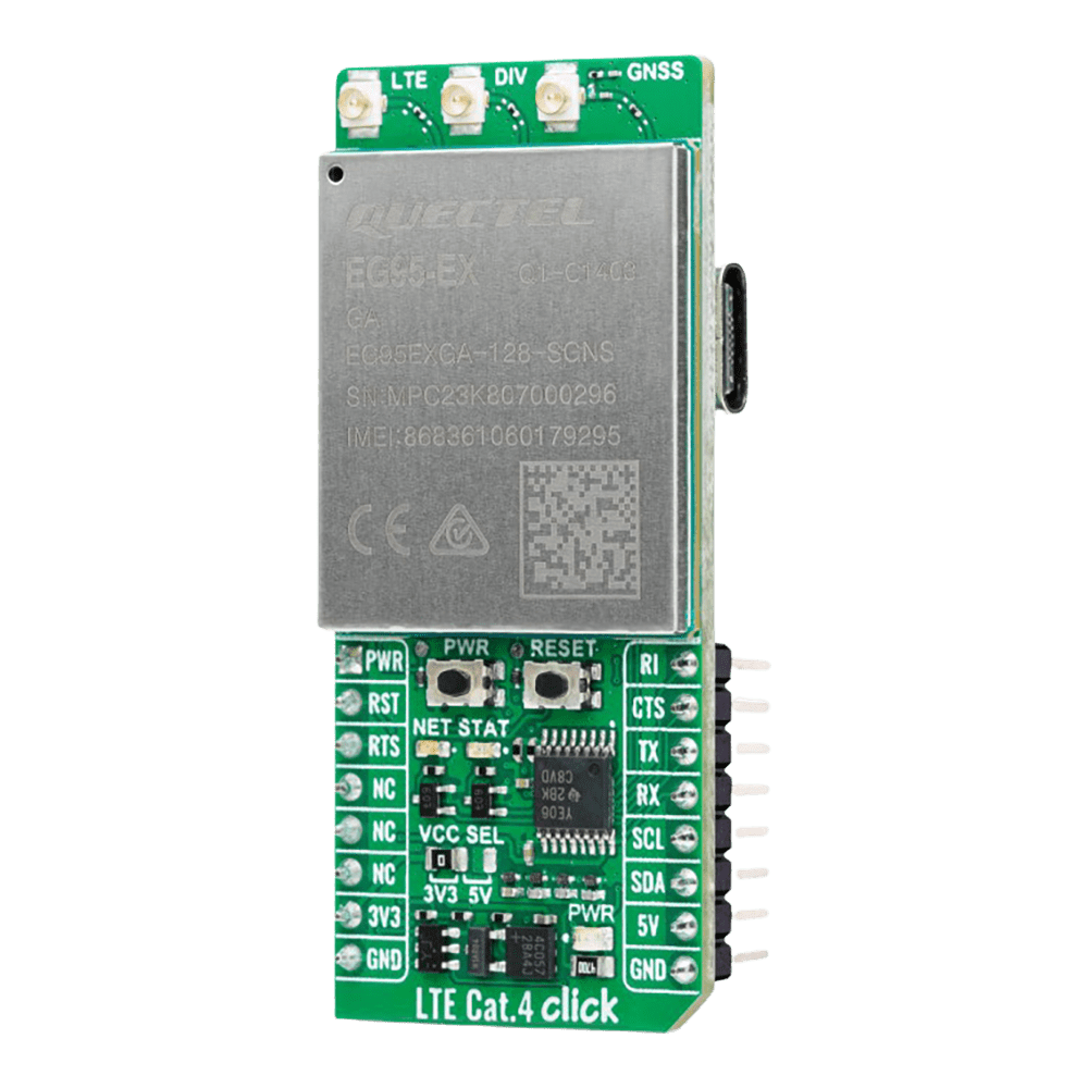 Mikroelektronika d.o.o. MIKROE-6256 LTE Cat.4 for Europe Click Board - The Debug Store UK