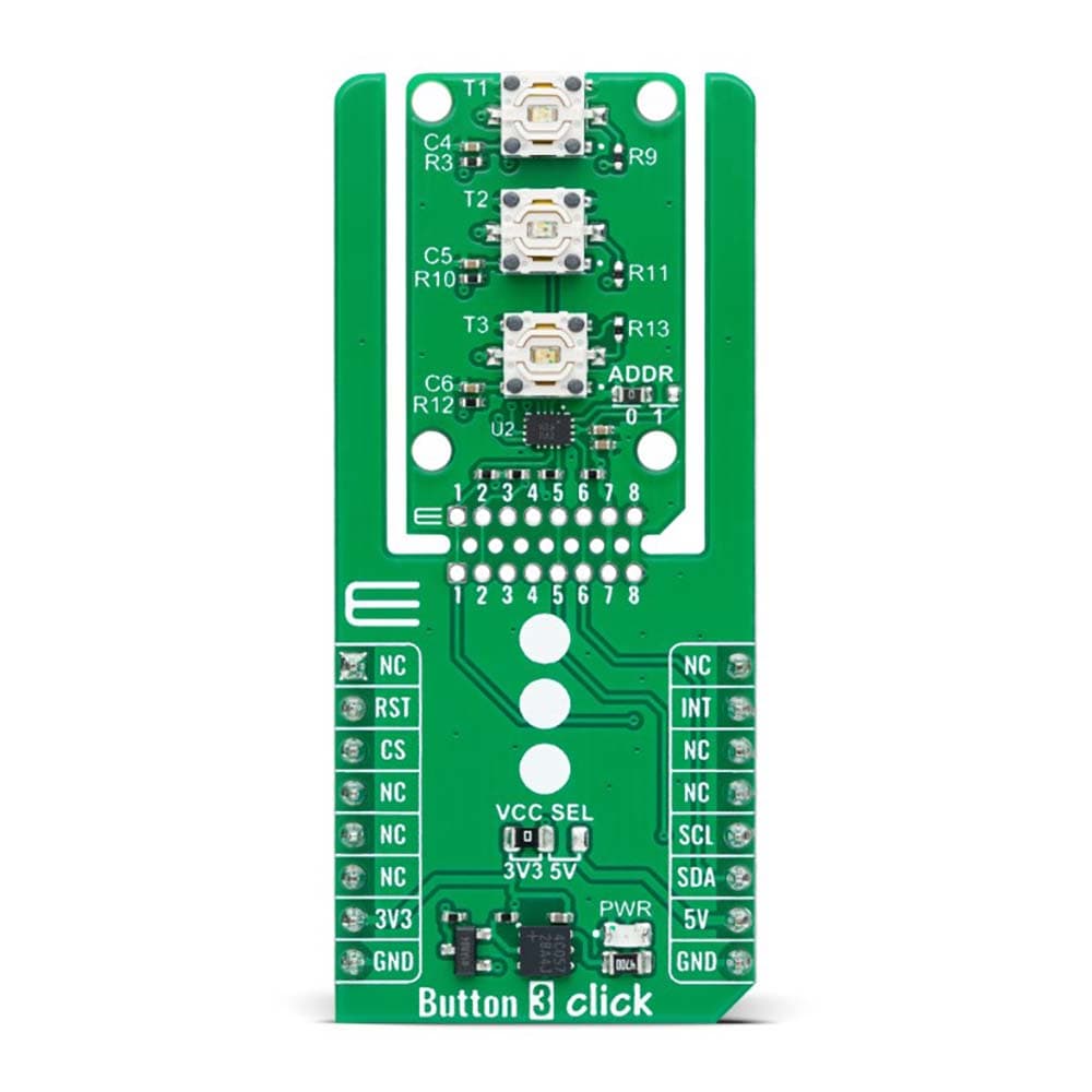 Mikroelektronika d.o.o. MIKROE-6276 Button 3 Click Board - The Debug Store UK