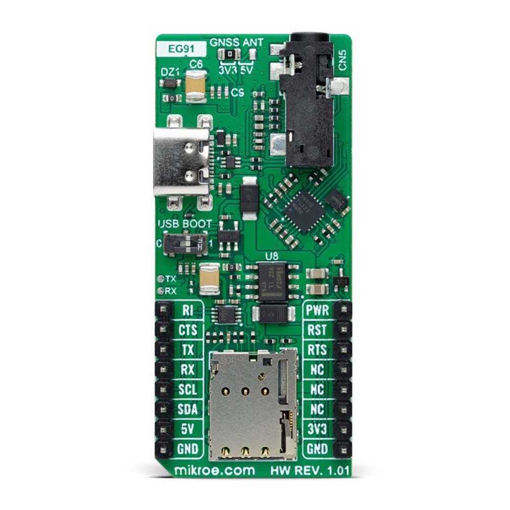 Mikroelektronika d.o.o. MIKROE-6277 LTE CAT.1 3 4G Modem Click Board (North America) - The Debug Store UK