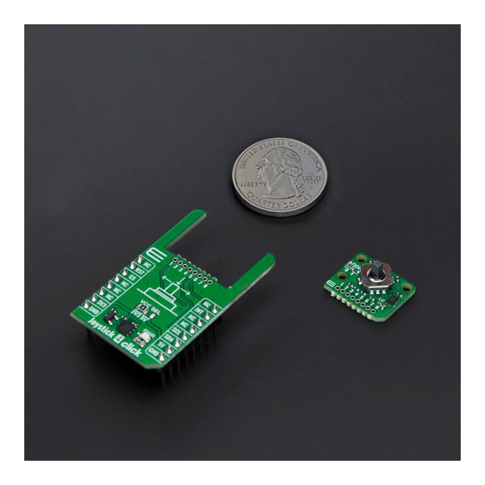 Mikroelektronika d.o.o. MIKROE-6279 Joystick 4 Click Board - Versatile 2-Axis Analog Joystick Module - The Debug Store UK