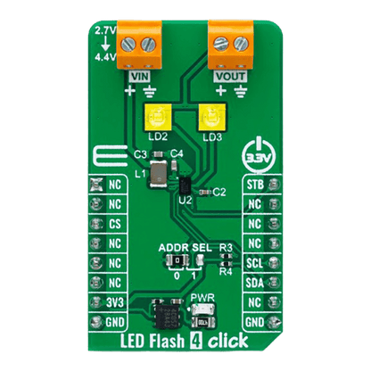 Mikroelektronika d.o.o. MIKROE-6282 LED Flash 4 Click Board™ - Compact LED Driver for Professional Lighting Solutions - The Debug Store UK