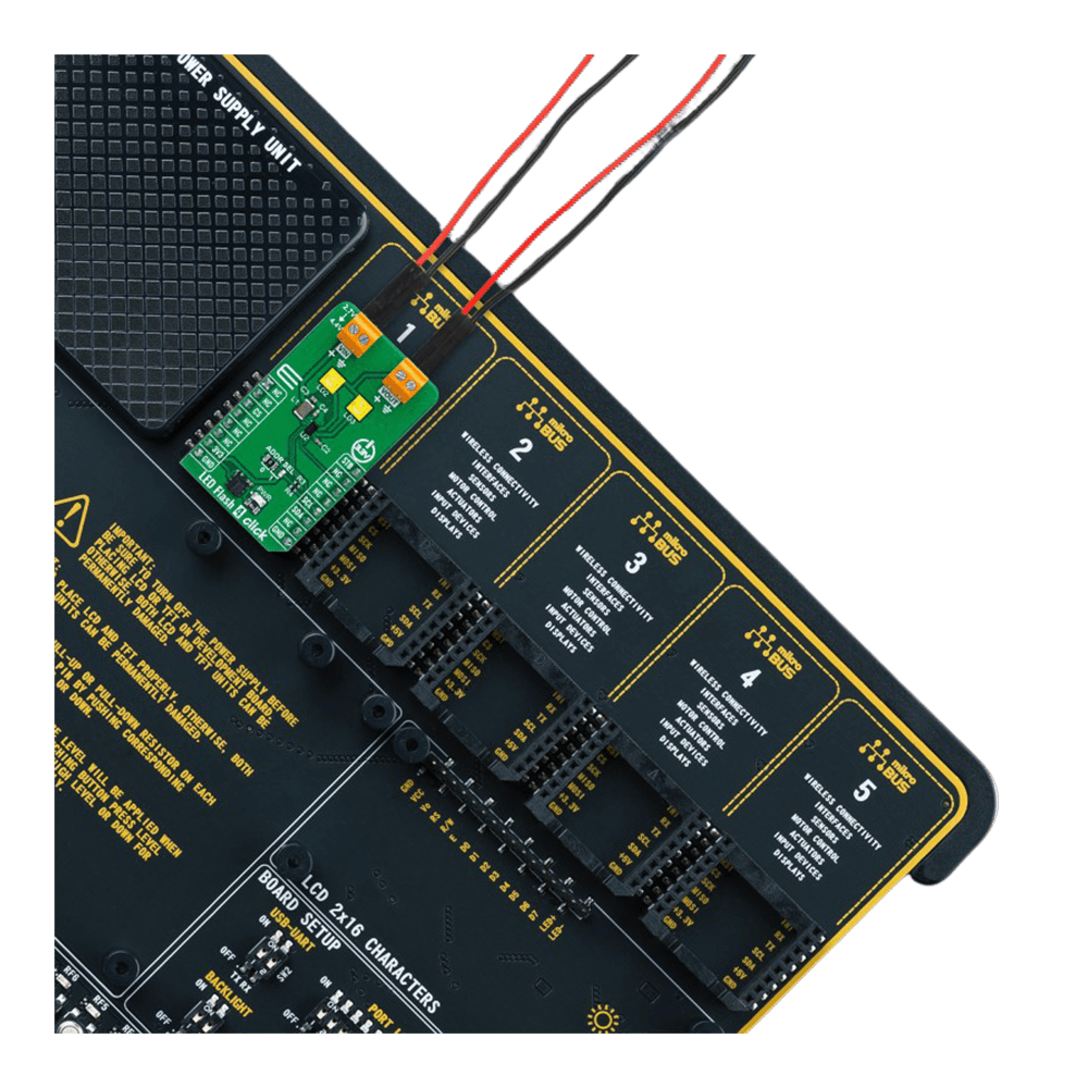 Mikroelektronika d.o.o. MIKROE-6282 LED Flash 4 Click Board™ - Compact LED Driver for Professional Lighting Solutions - The Debug Store UK