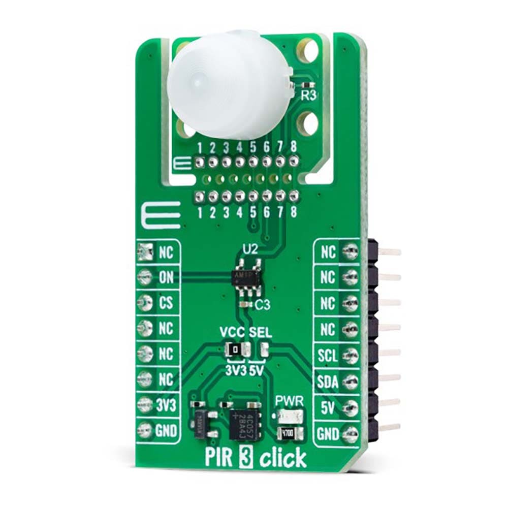 Mikroelektronika d.o.o. MIKROE-6290 PIR 3 Click Board PIR Detector with Excellent EMI Immunity - The Debug Store UK