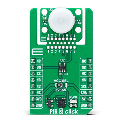 Mikroelektronika d.o.o. MIKROE-6290 PIR 3 Click Board PIR Detector with Excellent EMI Immunity - The Debug Store UK