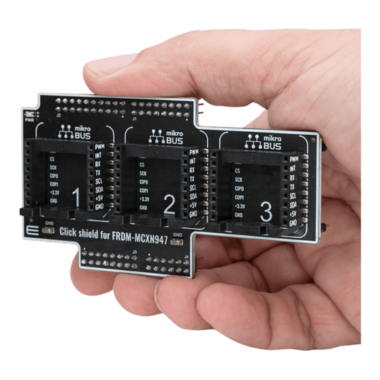 Mikroelektronika d.o.o. MIKROE-6291 Click Shield for FRDM-MCXN947 - Expand Your NXP Development Board - The Debug Store UK