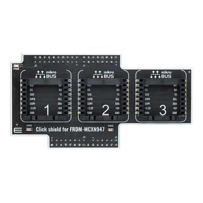 Mikroelektronika d.o.o. MIKROE-6291 Click Shield for FRDM-MCXN947 - Expand Your NXP Development Board - The Debug Store UK