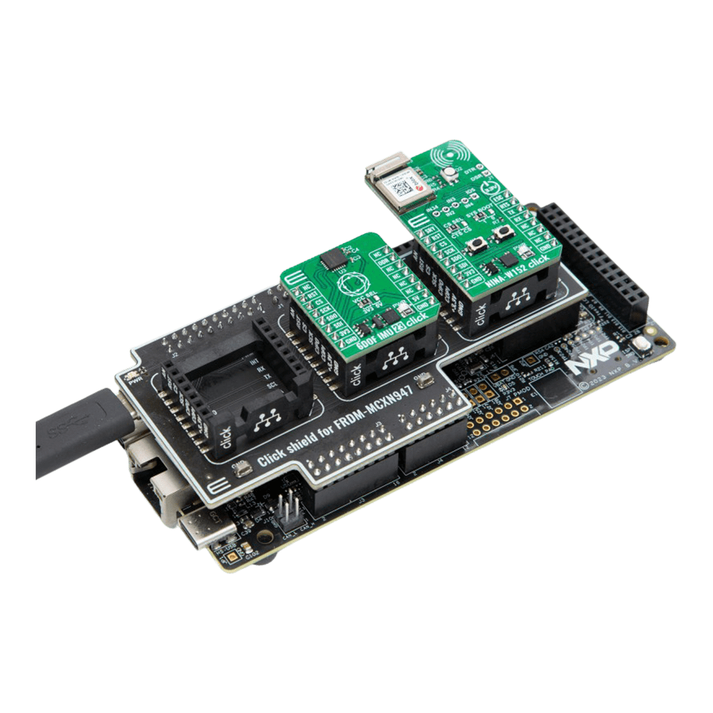 Mikroelektronika d.o.o. MIKROE-6291 Click Shield for FRDM-MCXN947 - Expand Your NXP Development Board - The Debug Store UK