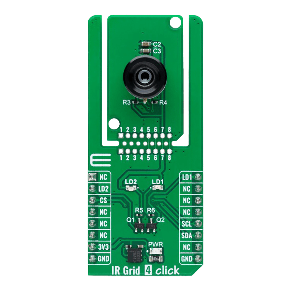 Mikroelektronika d.o.o. MIKROE-6306 IR Grid 4 Click Board™ - High-Precision Thermal Imaging for Engineers - 192-Pixel IR Array - The Debug Store UK