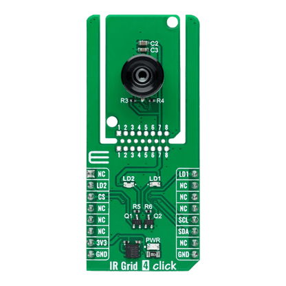 Mikroelektronika d.o.o. MIKROE-6306 IR Grid 4 Click Board™ - High-Precision Thermal Imaging for Engineers - 192-Pixel IR Array - The Debug Store UK