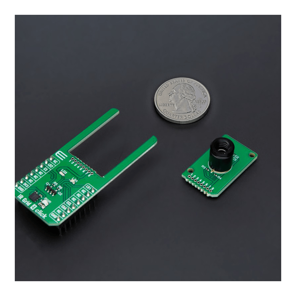 Mikroelektronika d.o.o. MIKROE-6306 IR Grid 4 Click Board™ - High-Precision Thermal Imaging for Engineers - 192-Pixel IR Array - The Debug Store UK