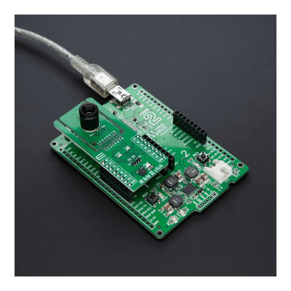 Mikroelektronika d.o.o. MIKROE-6306 IR Grid 4 Click Board™ - High-Precision Thermal Imaging for Engineers - 192-Pixel IR Array - The Debug Store UK