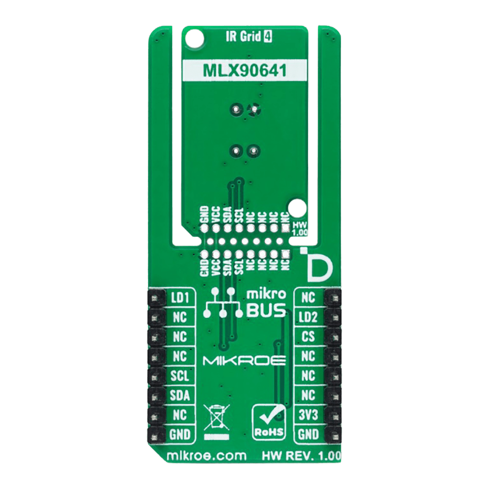 Mikroelektronika d.o.o. MIKROE-6306 IR Grid 4 Click Board™ - High-Precision Thermal Imaging for Engineers - 192-Pixel IR Array - The Debug Store UK