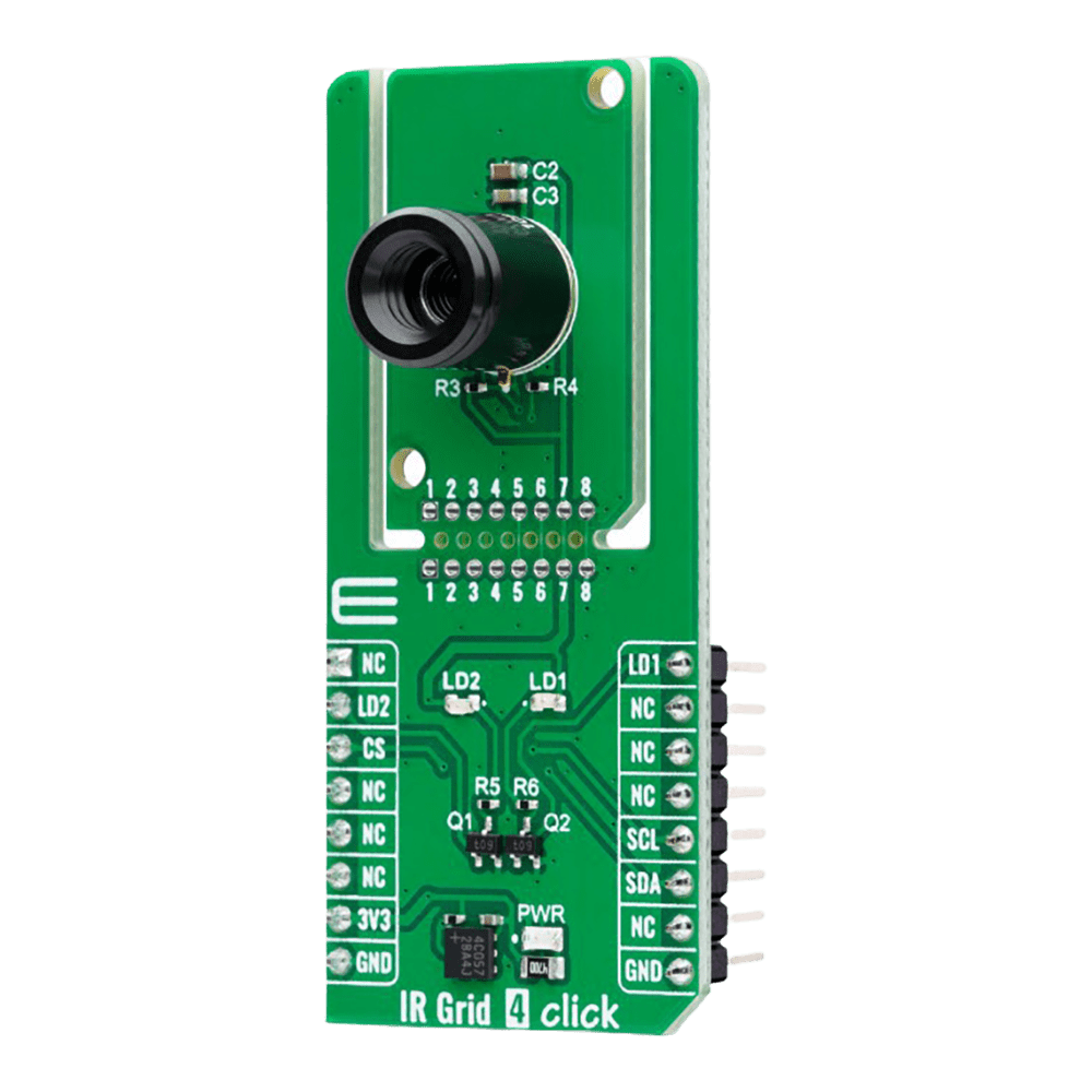 Mikroelektronika d.o.o. MIKROE-6306 IR Grid 4 Click Board™ - High-Precision Thermal Imaging for Engineers - 192-Pixel IR Array - The Debug Store UK