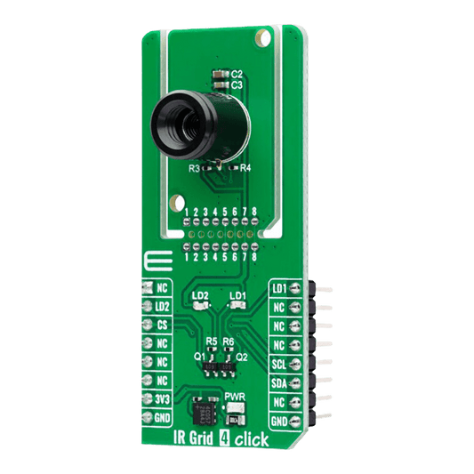 Mikroelektronika d.o.o. MIKROE-6306 IR Grid 4 Click Board™ - High-Precision Thermal Imaging for Engineers - 192-Pixel IR Array - The Debug Store UK