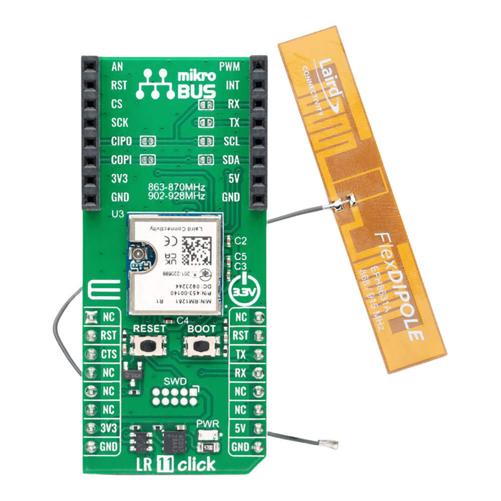 Mikroelektronika d.o.o. MIKROE-6318 LR 11 868MHz Click Board™ - The Debug Store UK