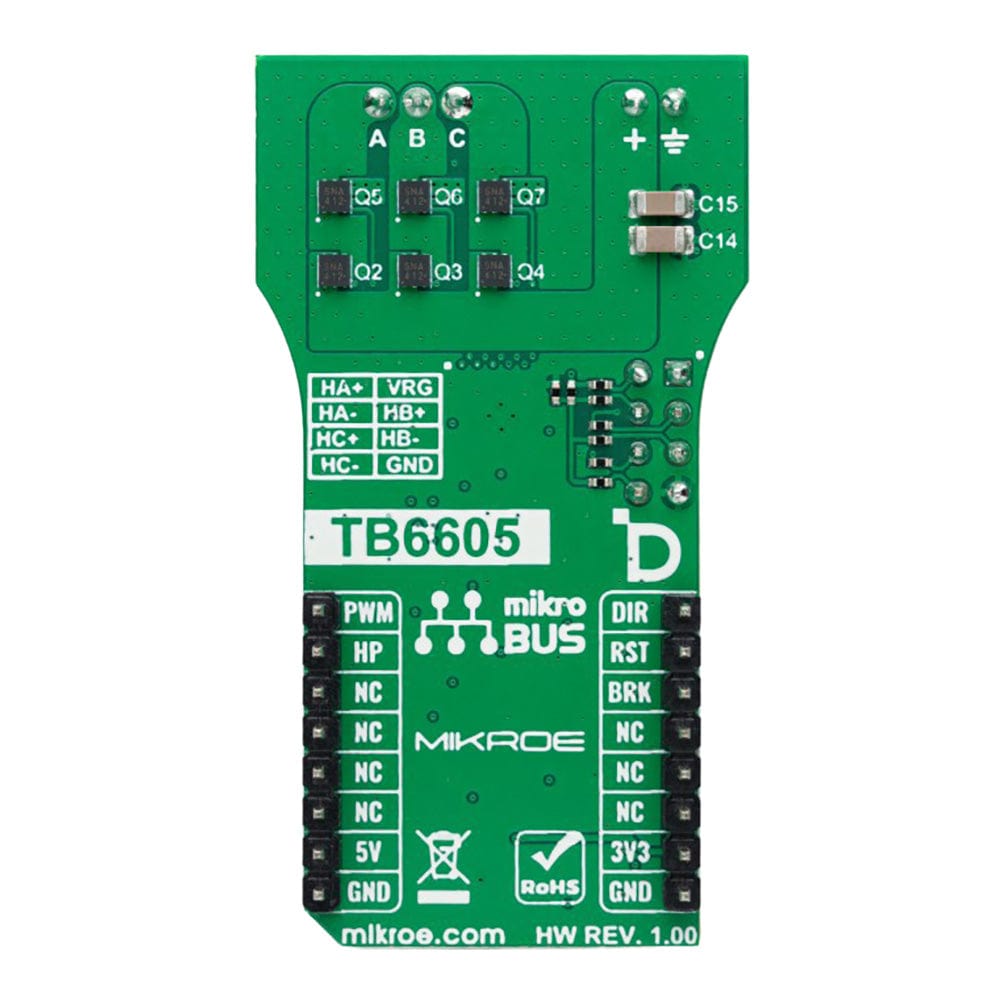 Mikroelektronika d.o.o. MIKROE-6348 Brushless 31 Click Board™ - Advanced Brushless Motor Controller for Precision Applications - The Debug Store UK