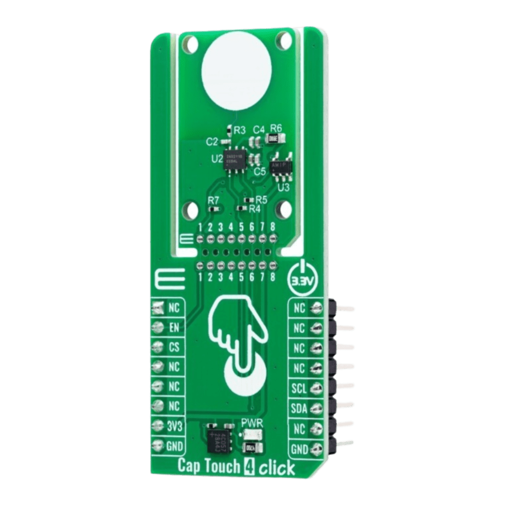 Mikroelektronika d.o.o. MIKROE-6399 Cap Touch 4 Click Board™ - Capacitive Touch Controller for Embedded Applications - The Debug Store UK