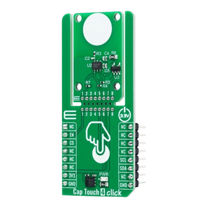 Mikroelektronika d.o.o. MIKROE-6399 Cap Touch 4 Click Board™ - Capacitive Touch Controller for Embedded Applications - The Debug Store UK