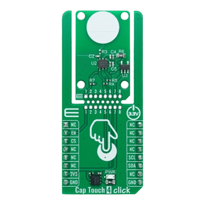 Mikroelektronika d.o.o. MIKROE-6399 Cap Touch 4 Click Board™ - Capacitive Touch Controller for Embedded Applications - The Debug Store UK