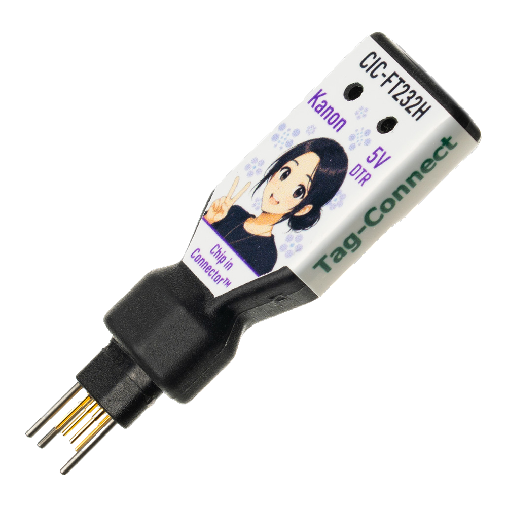 Tag-Connect TC2030-NL-CIC-FT232H-5V-DTR Chip-in-Connector, front