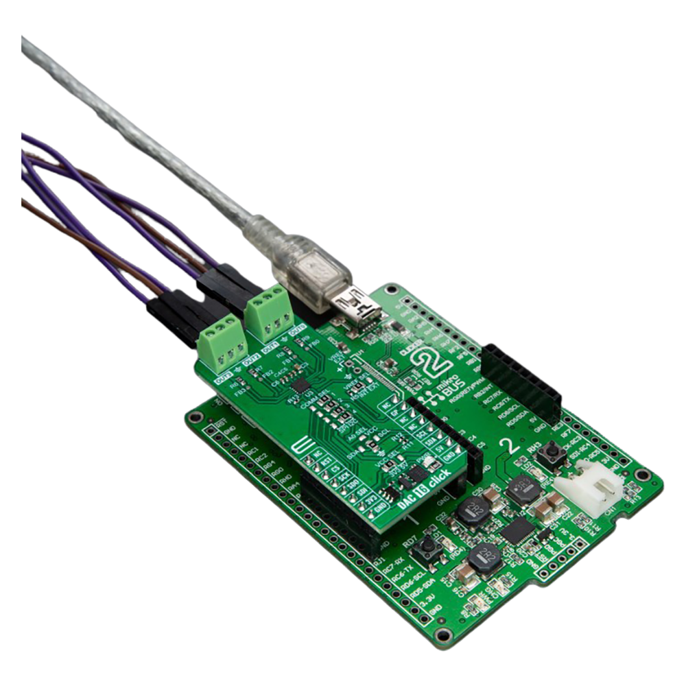 DAC 16 Click Board™ - 12-bit Precision DAC for Voltage and Current Output Applications