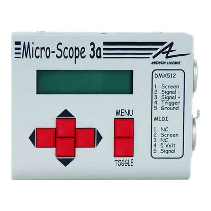 Artistic Licence Micro-Scope 3a Artistic Licence Micro-Scope 3a DMX512/MIDI Tester - The Debug Store UK