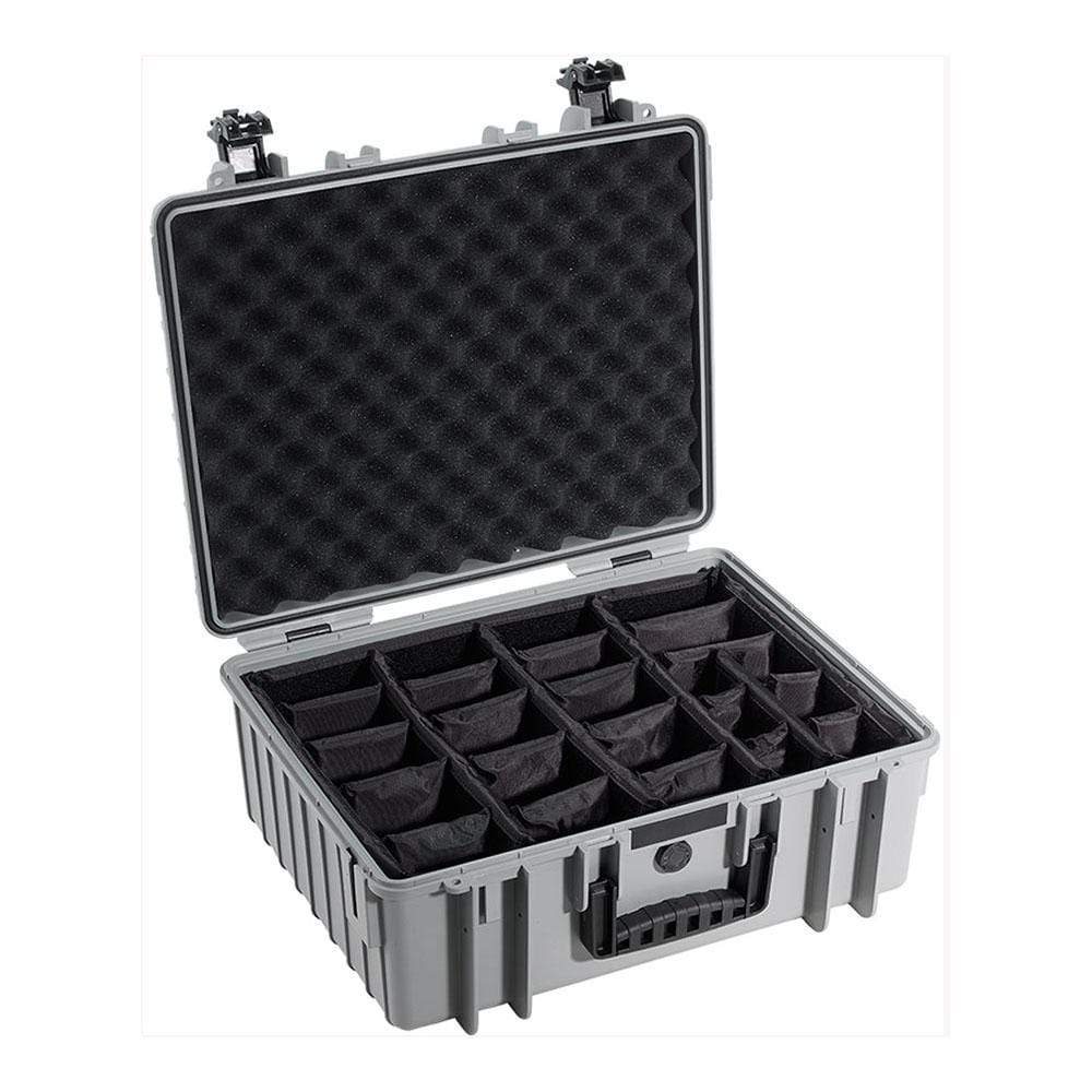 B&W International GmbH Grey / Padded Dividers BW6000/G/RPD B&W Type 6000 Rugged Outdoor.Case - The Debug Store UK