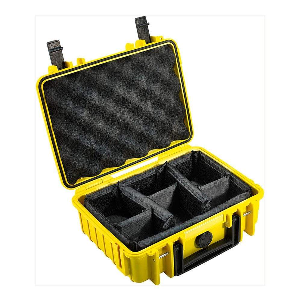 B&W International GmbH Yellow / Padded Dividers BW1000/Y/RPD B&W Type 1000 Rugged Outdoor.Case - The Debug Store UK