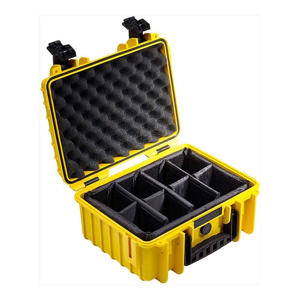 B&W International GmbH Yellow / Padded Dividers BW3000/Y/RPD B&W Type 3000 Rugged Outdoor.Case - The Debug Store UK