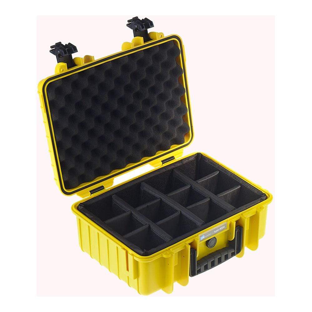B&W International GmbH Yellow / Padded Dividers BW4000/O/RPD B&W Type 4000 Rugged Outdoor.Case - The Debug Store UK