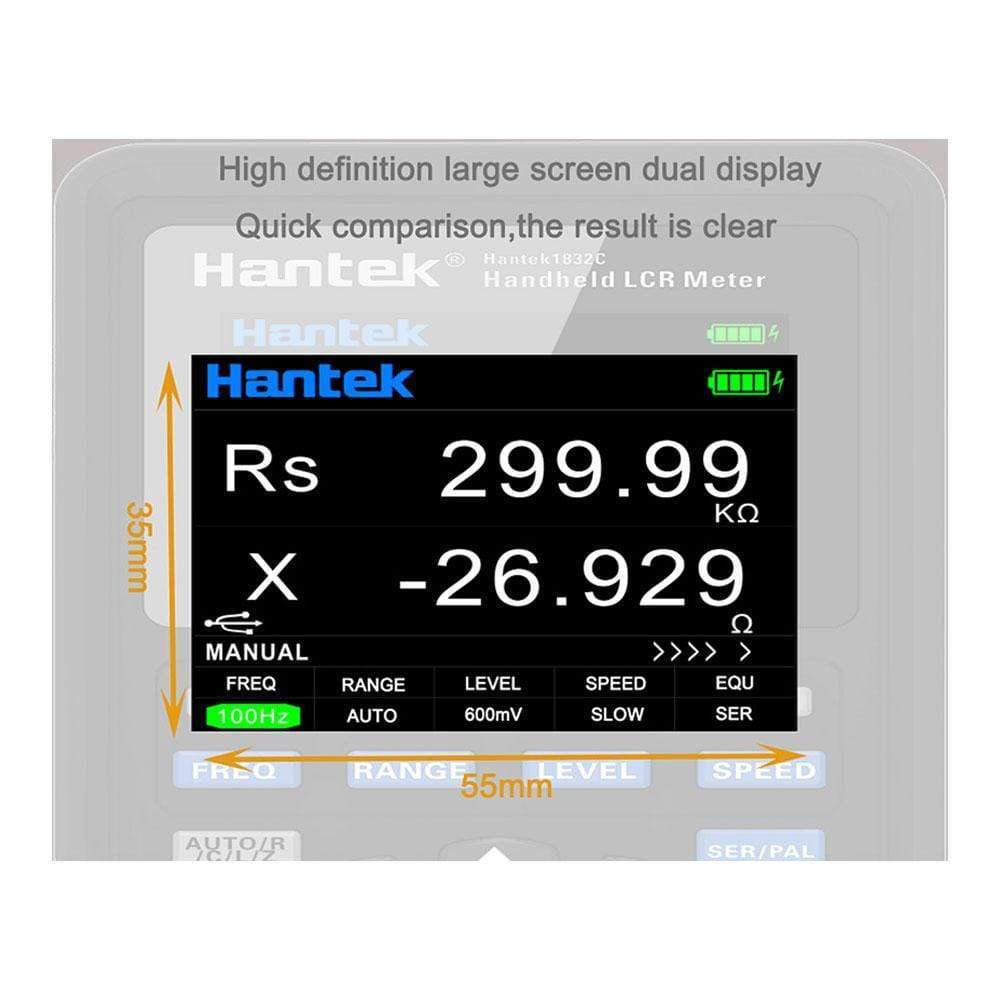 Hantek Electronic Co Ltd Hantek-1833C Hantek-1833C Handheld LCR Meter - The Debug Store UK
