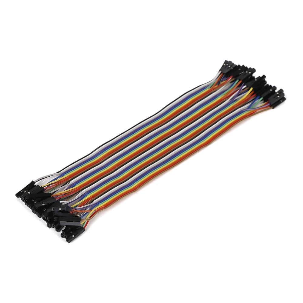 Mikroelektronika d.o.o. MIKROE-2313 Ribbon Cable 40-wire, FeMale/FeMale, 20 cm - The Debug Store UK